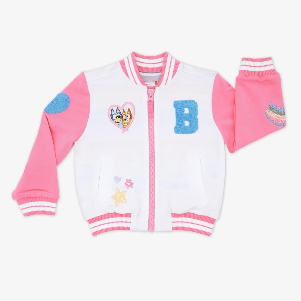 Little Sleepies Bluey Pink Bomber Jacket